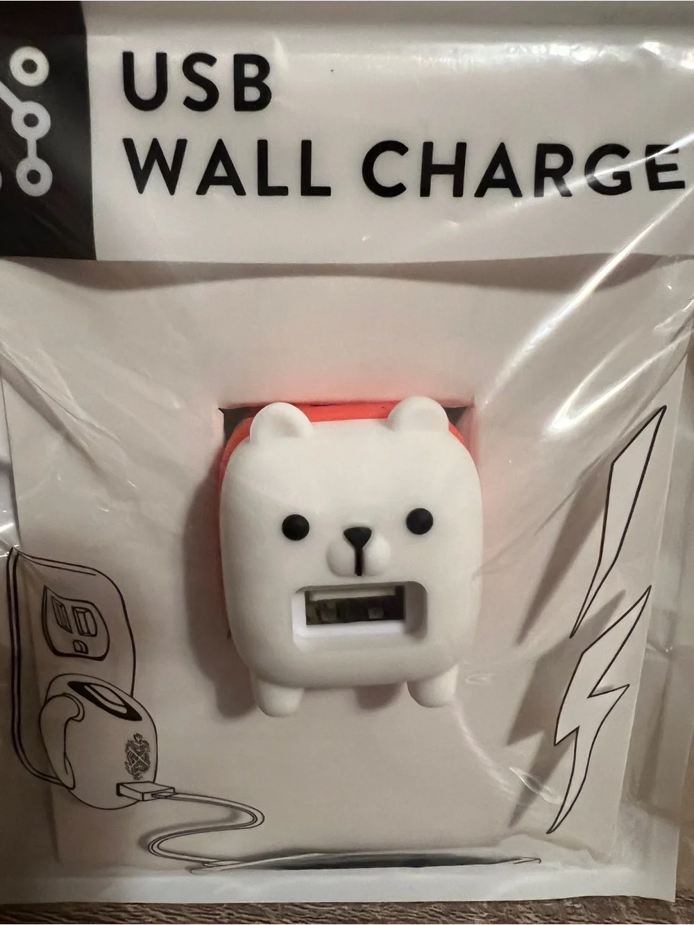 Target Bullseye Polar Bear USB Wall Charger Christmas Winter Holiday Vivitar NWT